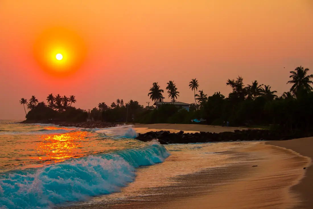 the sidewalk secrets travel blog surf sri lanka midigama mirissa surfing sunset 7
