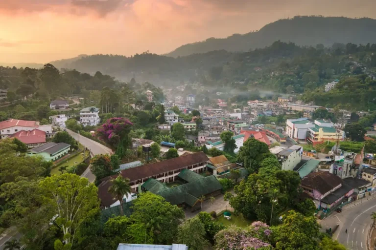 Beautiful aerial view of Bandarawela, Sri Lanka