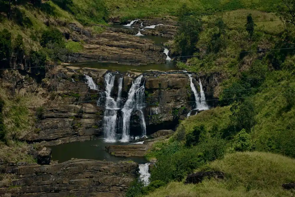 St. Clair's waterfall is located in Nuwara Eliya, Sri Lanka