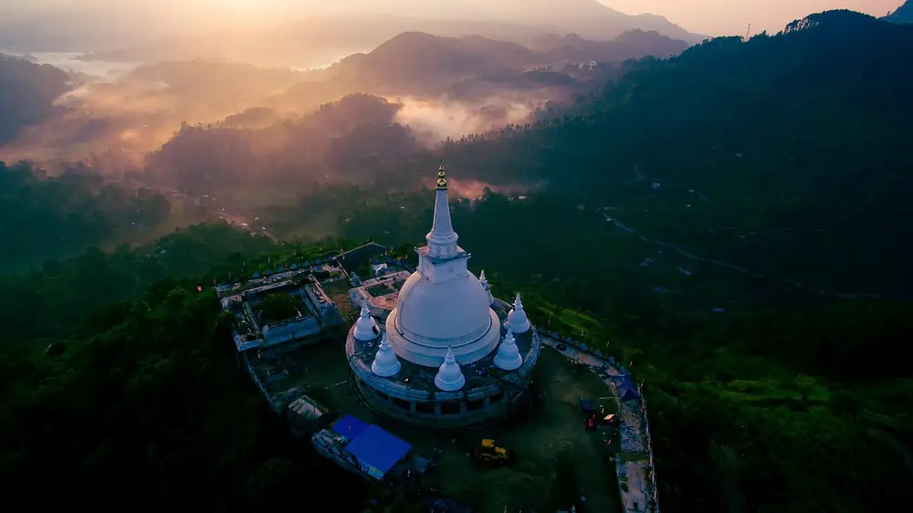 temples are a common sight around Sri Lanka